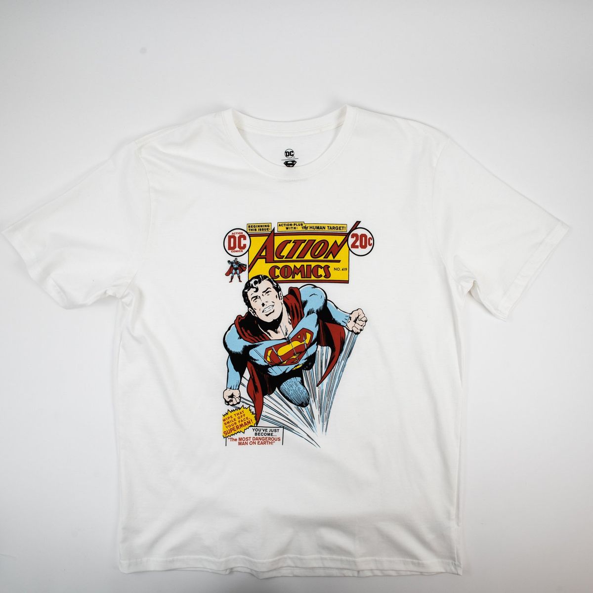 DC COMICS - Polera Superman Old Power Blanco Dc Comics