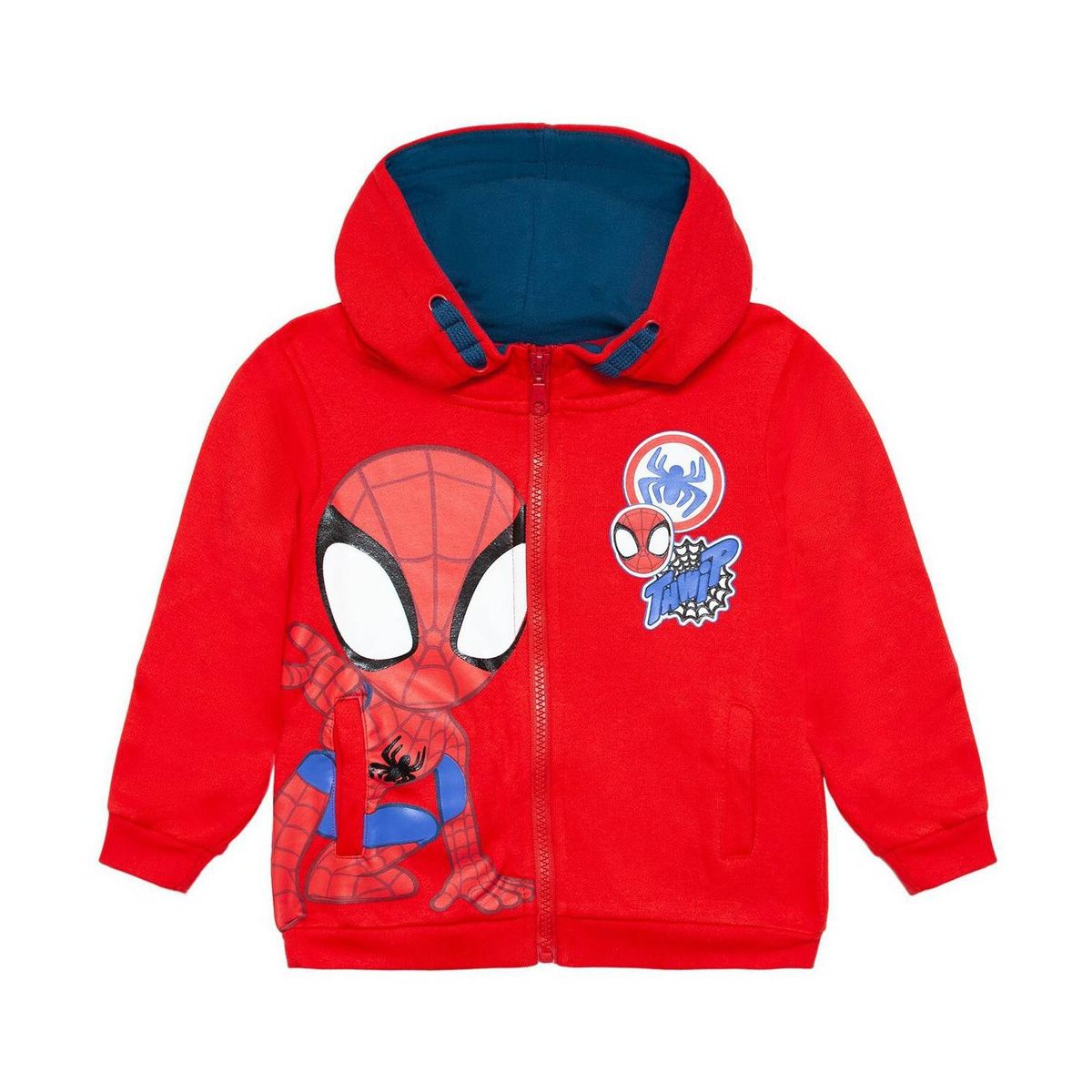MARVEL - Poleron Niño Spiderman Dibujo Rojo Marvel