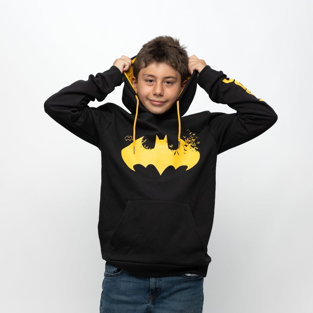 DC COMICS - Poleron Niño Batman  Negro Dc Comics