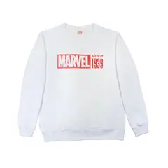 MARVEL - Poleron Hombre Vintage Blanco