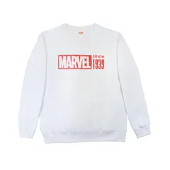 MARVEL - Poleron Hombre Vintage Blanco
