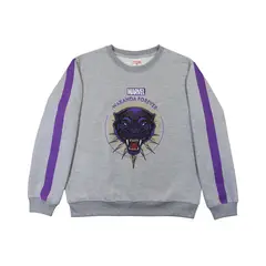 MARVEL - Poleron Mujer Black Panther Wakanda Gris Marvel.