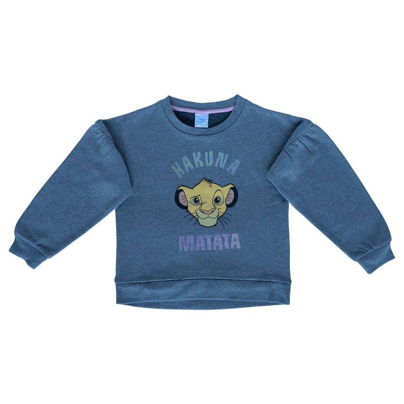 DISNEY - Poleron Niña Rey Leon Rainbow Gris Disney.
