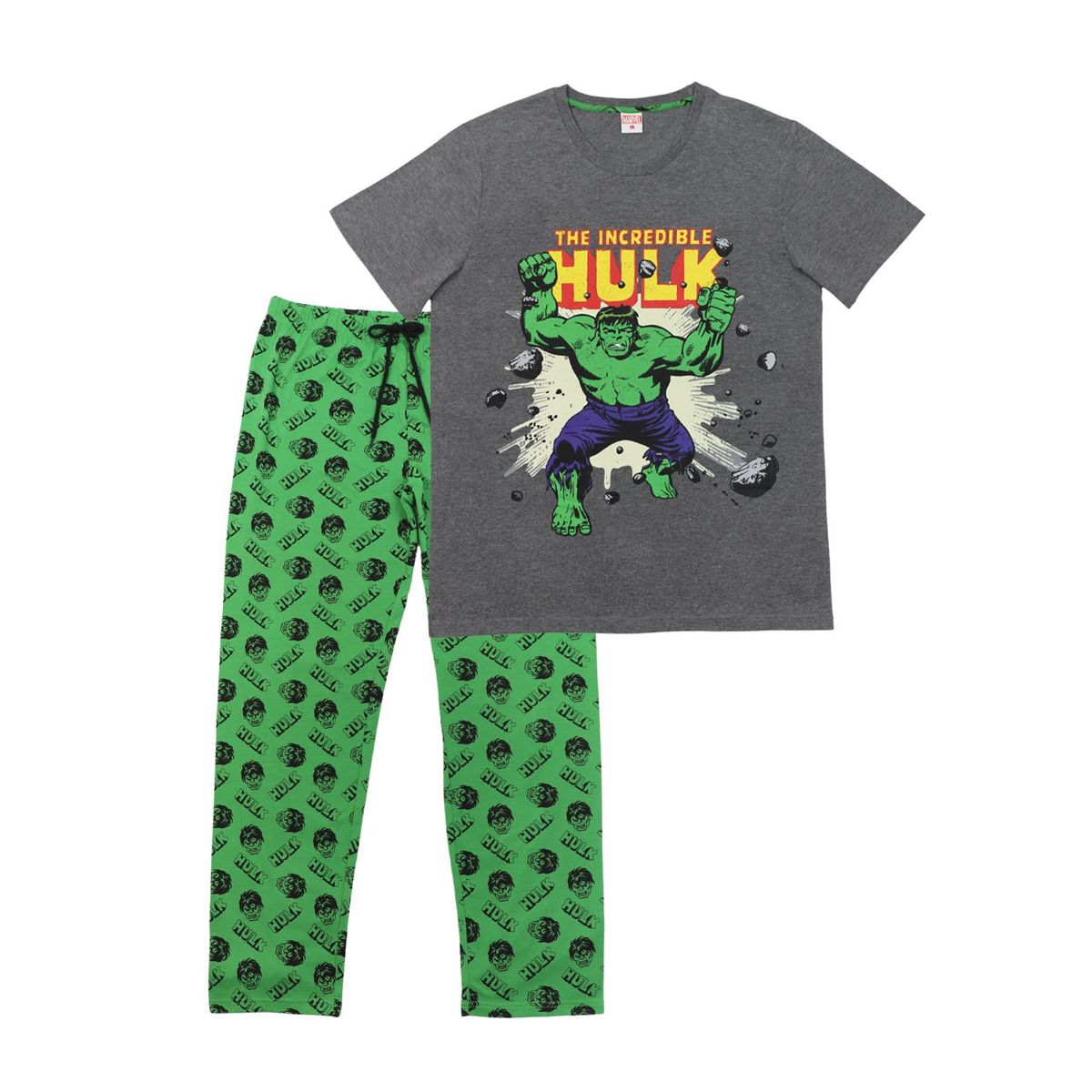 MARVEL - Pijama Hombre Hulk Smash Gris Marvel