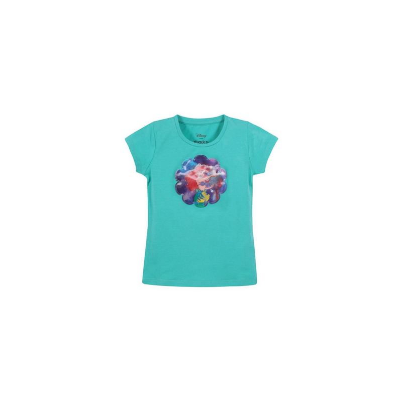 DISNEY - Polera Mc Niña Sirenita Verde Agua Disney