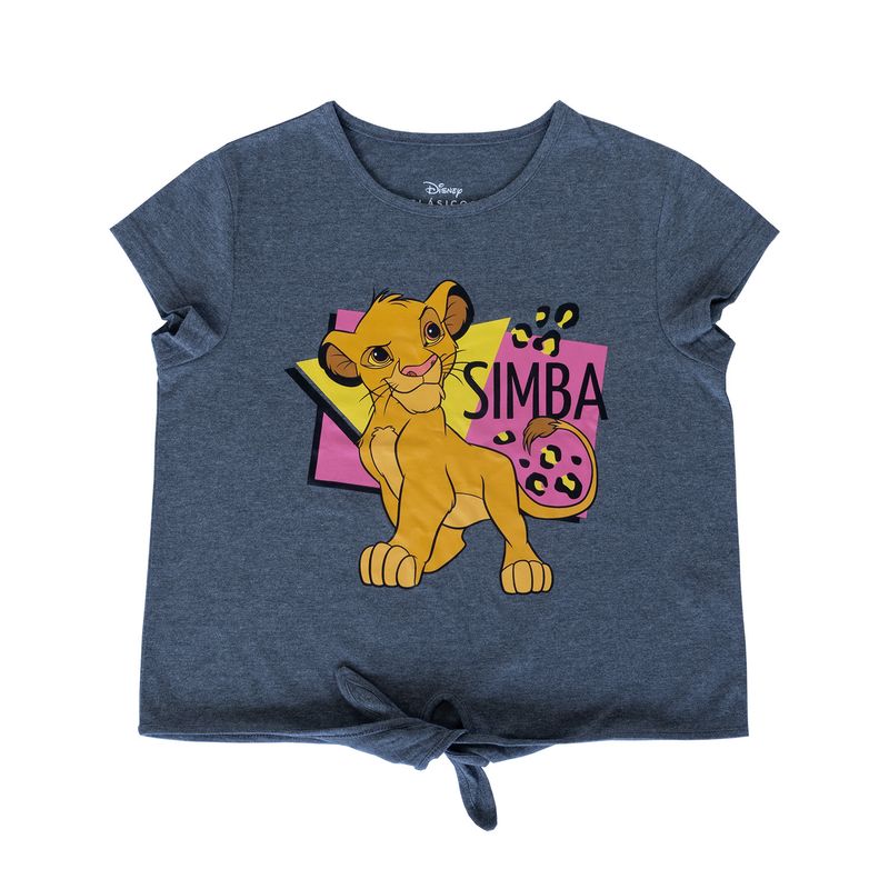 DISNEY - Polera Niña Rey Leon Noventas Gris Disney