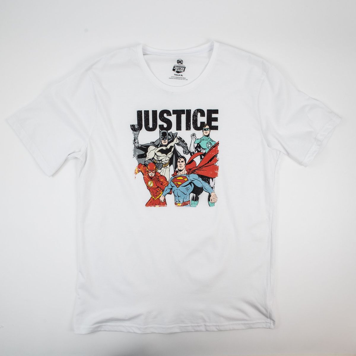DC COMICS - Polera Hombre Justice League Team Blanco Dc Comics