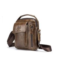 Bolso Bandolera De Hombre Cuero Genuino Bull Captain Mod Cierre