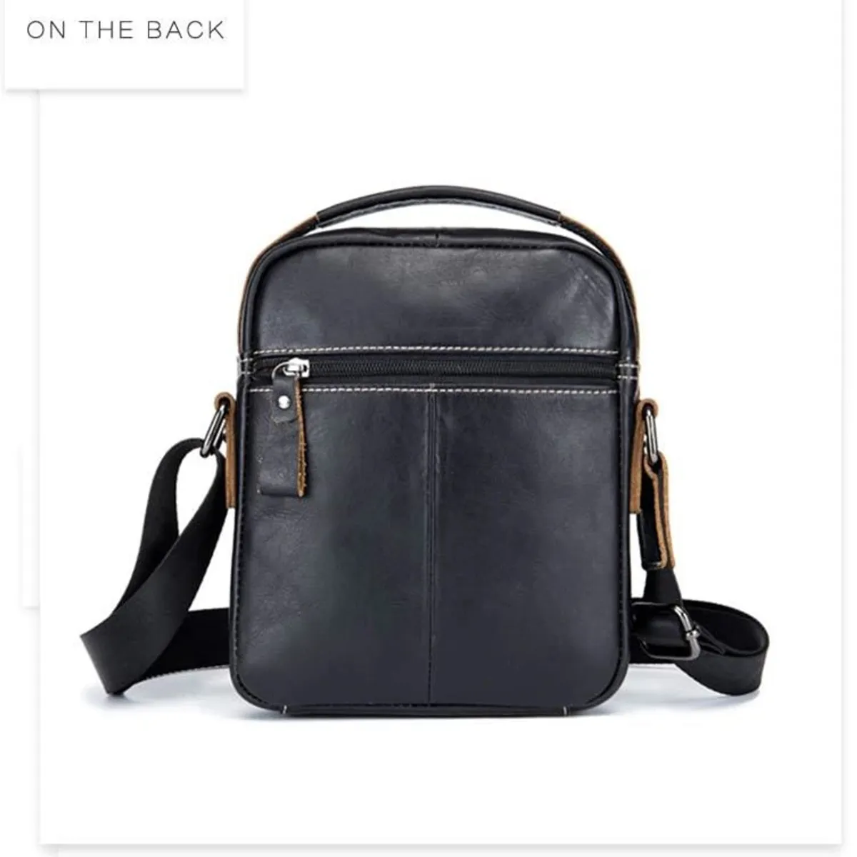 GENERICO - Bolso Bandolera De Hombre Cuero Genuino Bull Captain Mod Cierre