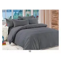 GENERICO - Juego de Sabanas 2 plazas + Fundas para almohada - Color Gris