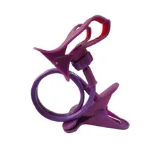GENERICO - SOPORTE PARA CELULAR ANCLAJE TIPO CLIP MORADO