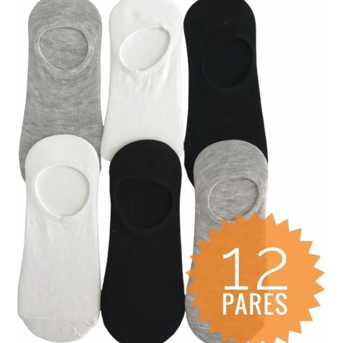 GARSIL - 12 Pares Calcetas Calcetines Invisible Corto Hombre De Algodón y Cobre