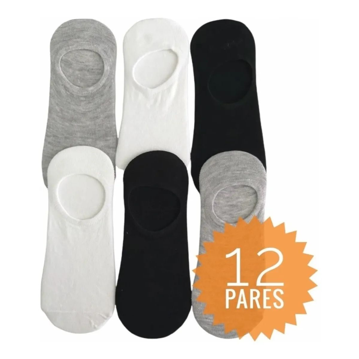 GARSIL - 12 Pares Calcetas Calcetines Invisible Corto Hombre De Algodón y Cobre