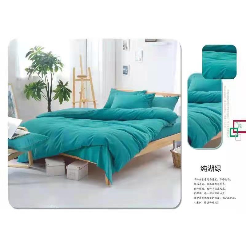 GENERICO - Juego de Sabanas King con Fundas para almohada - Color Turquesa