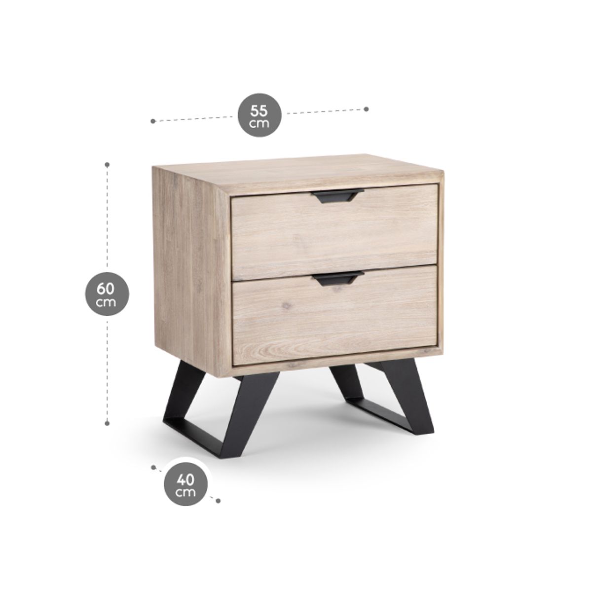 ROSEN - Velador Culver Madera Beige