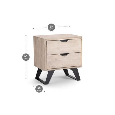 Imagen 2 del producto Velador Culver Madera Beige