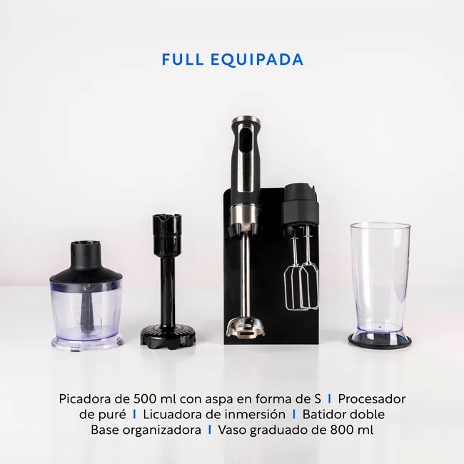 EASYWAYS - Batidora de Inmersion Minipimer Full 6 accesorios EasyWays