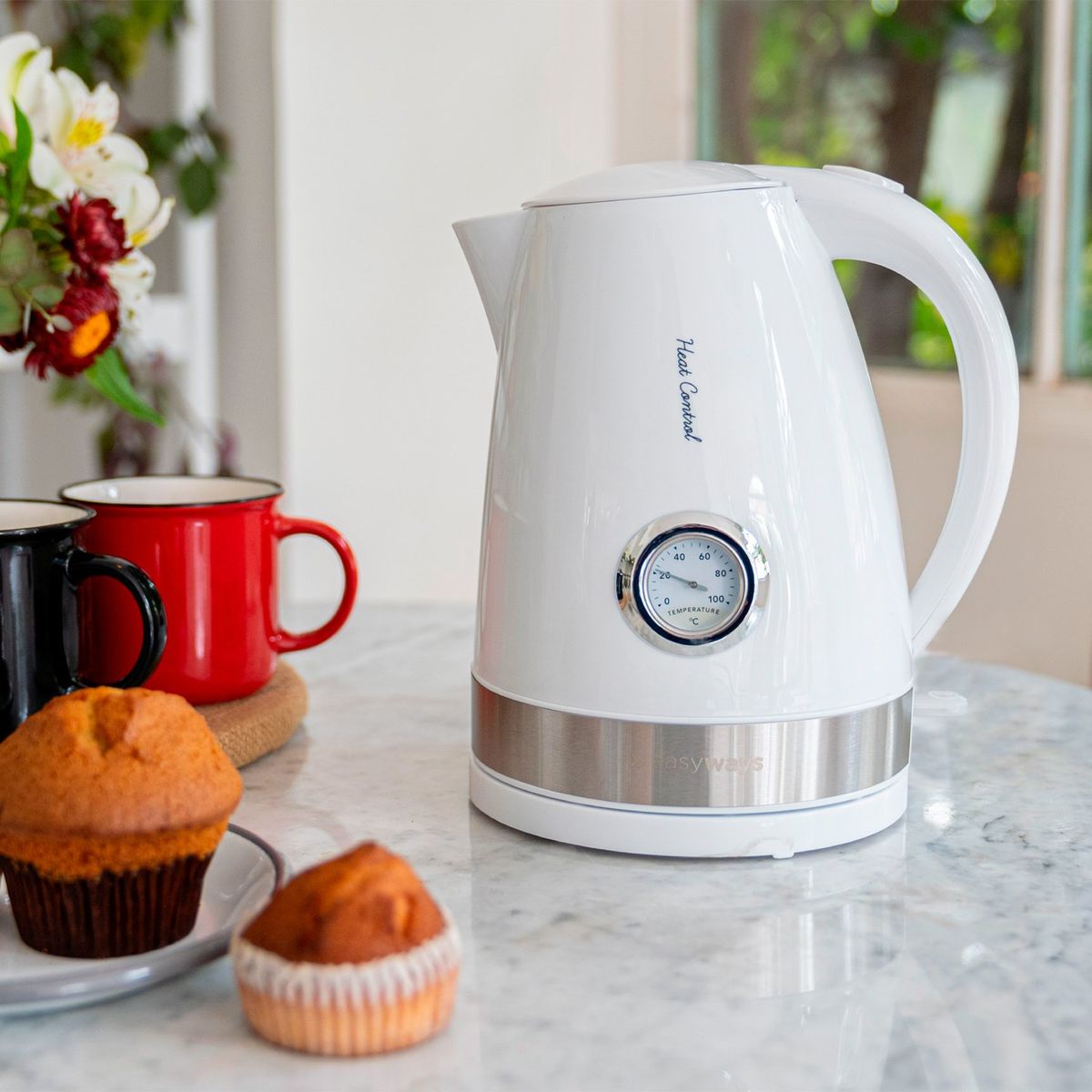 EASYWAYS - Hervidor Heat Control Blanco 1,7 L EasyWays