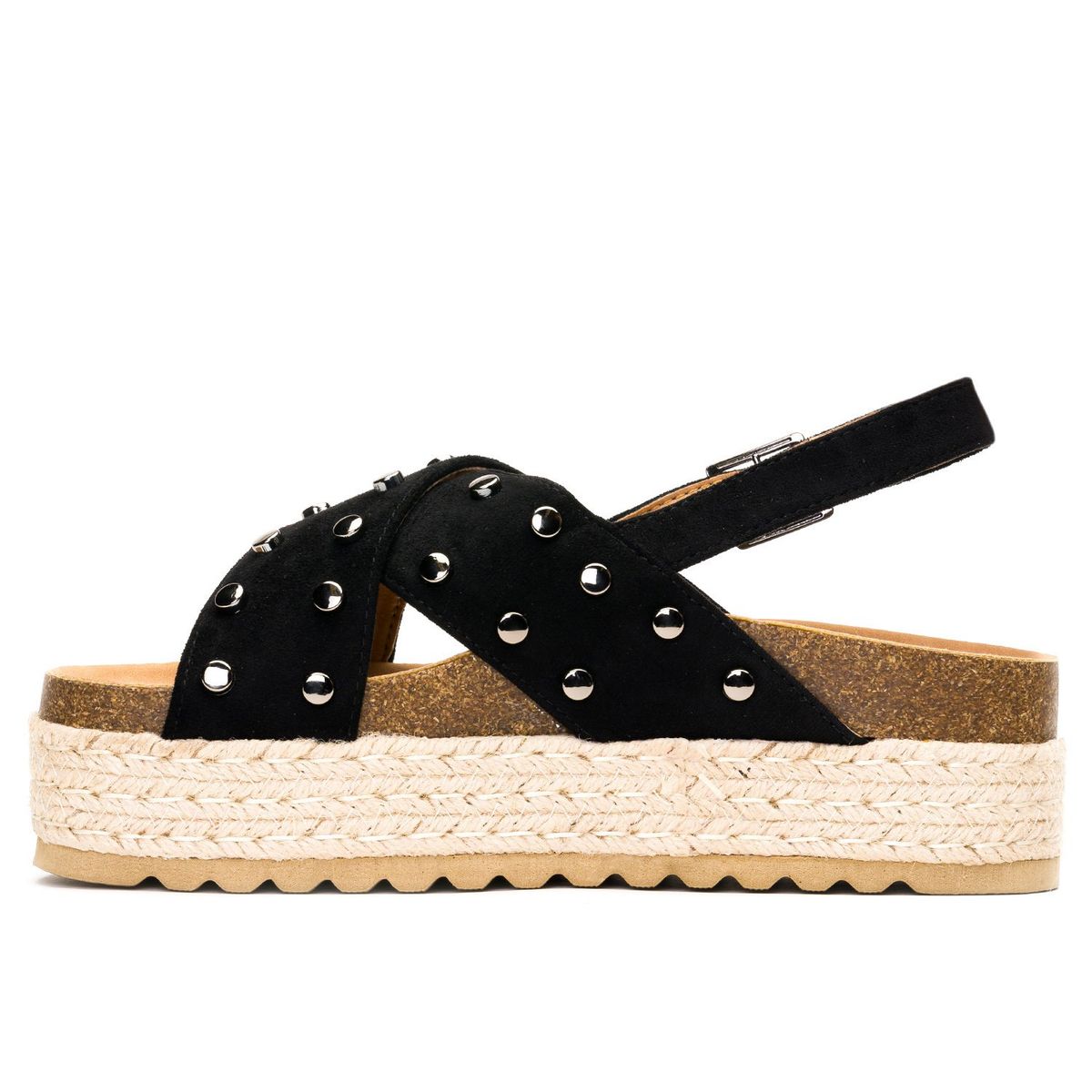 CHANCLETA - Sandalia Mujer Negro Amanda Chancleta