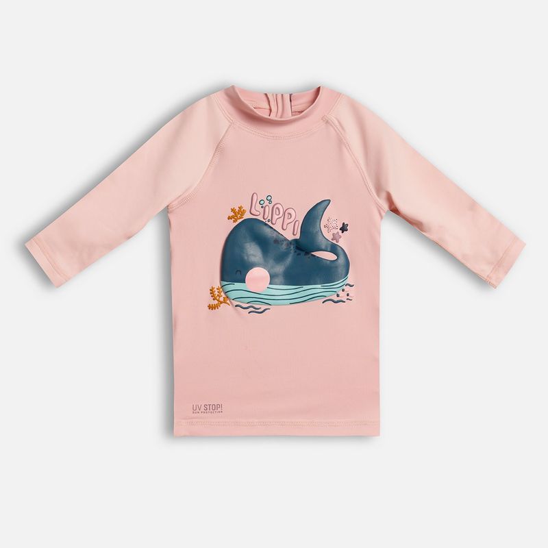 LIPPI - Polera Baby Girl Sun Pro 3/4 Sleeve UV-Stop T-Shirt Rosa Lippi