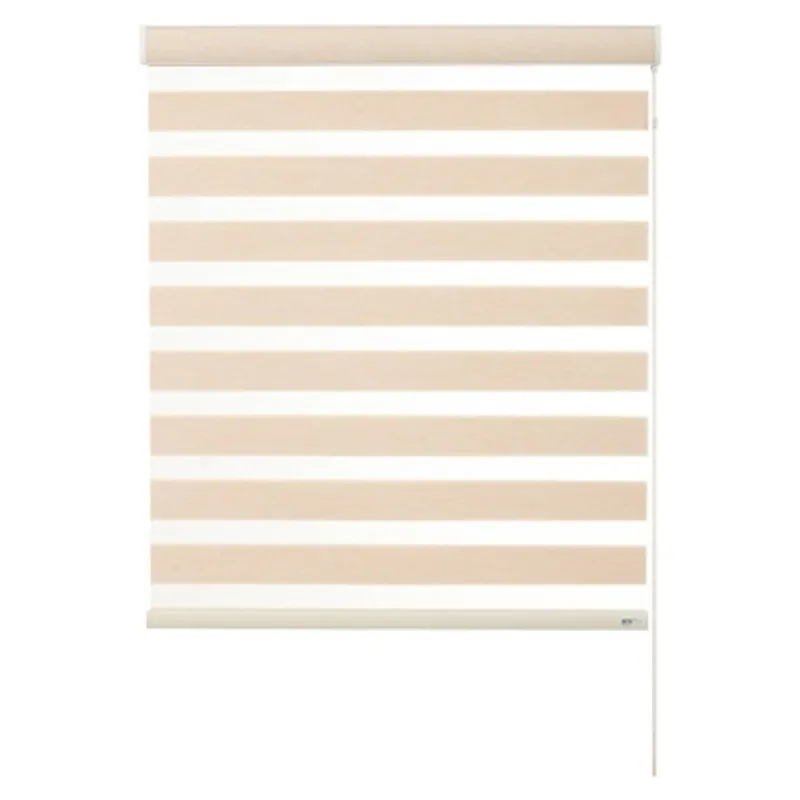 BERTEX - Roller Duo Traslúcido Beige Zebra 85x170 cm Persiana alto ajustable