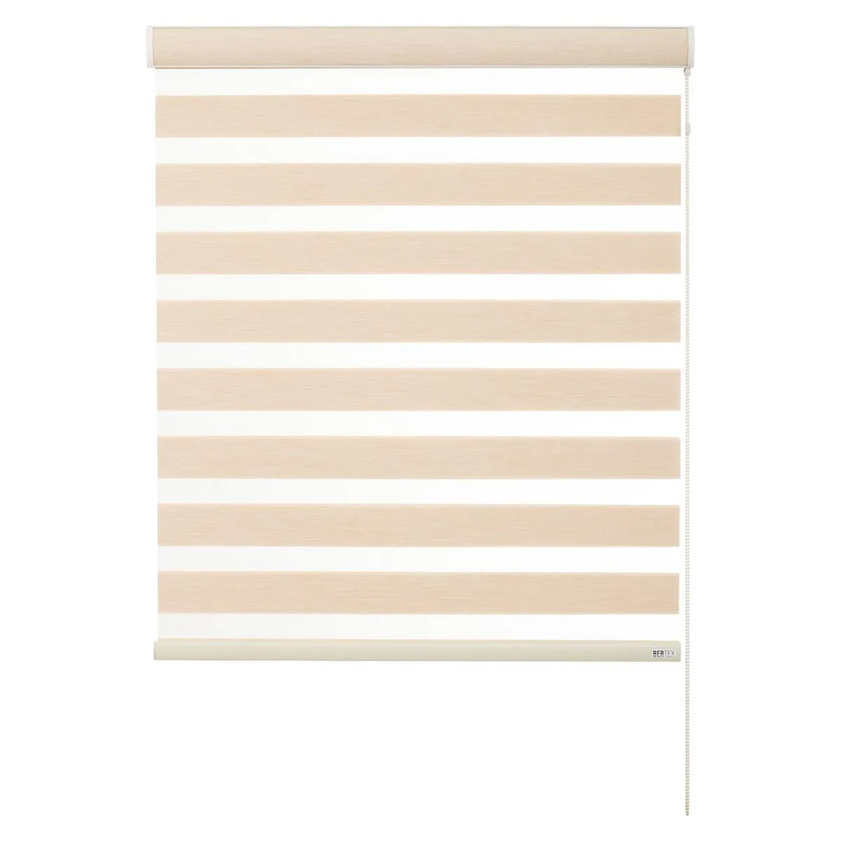 BERTEX - Roller Duo Traslúcido Beige Zebra 140x235 cm Persiana alto ajustable