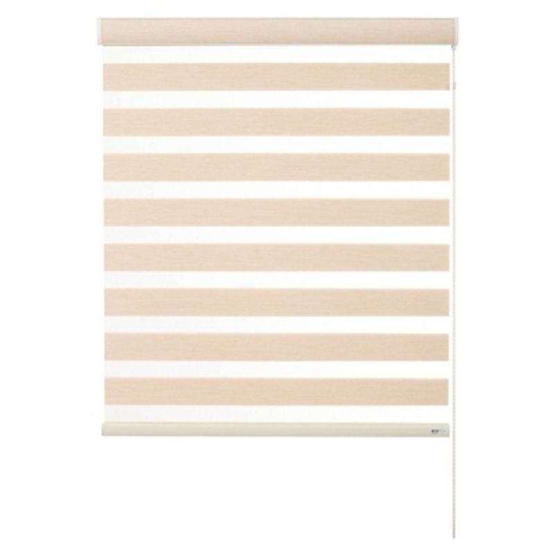BERTEX - Roller Duo Traslúcido 175cm ancho x 235cm alto Beige Zebra BERTEX
