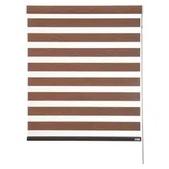 BERTEX - Roller Duo Traslúcido Café Zebra 170x235 cm Persiana alto ajustable