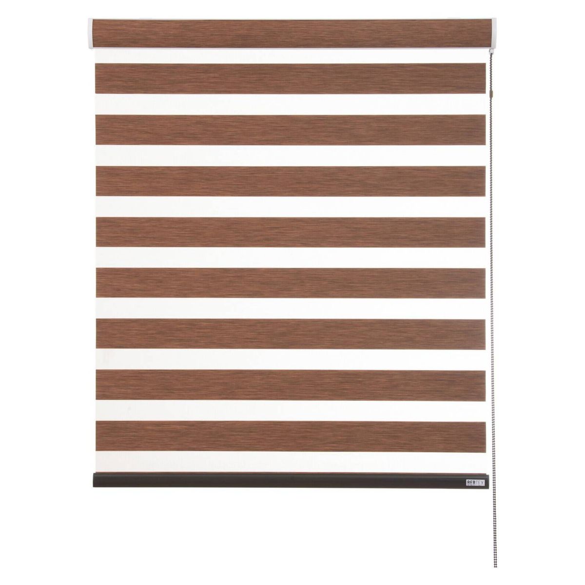 BERTEX - Roller Duo Traslúcido 175cm ancho x 235cm alto Café Zebra BERTEX