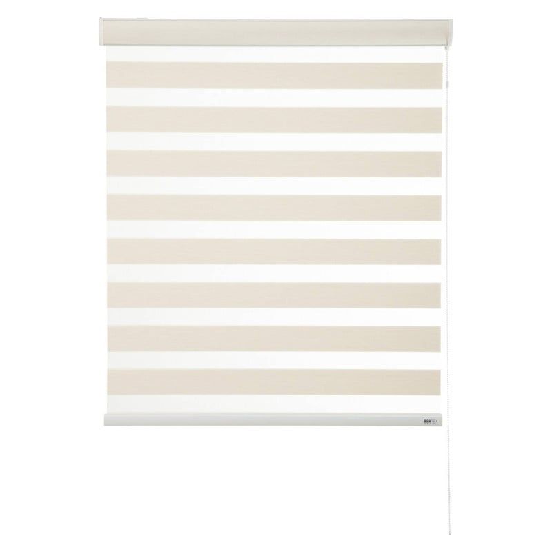 BERTEX - Roller Duo Traslúcido 95cm ancho x 170cm alto Crema Zebra