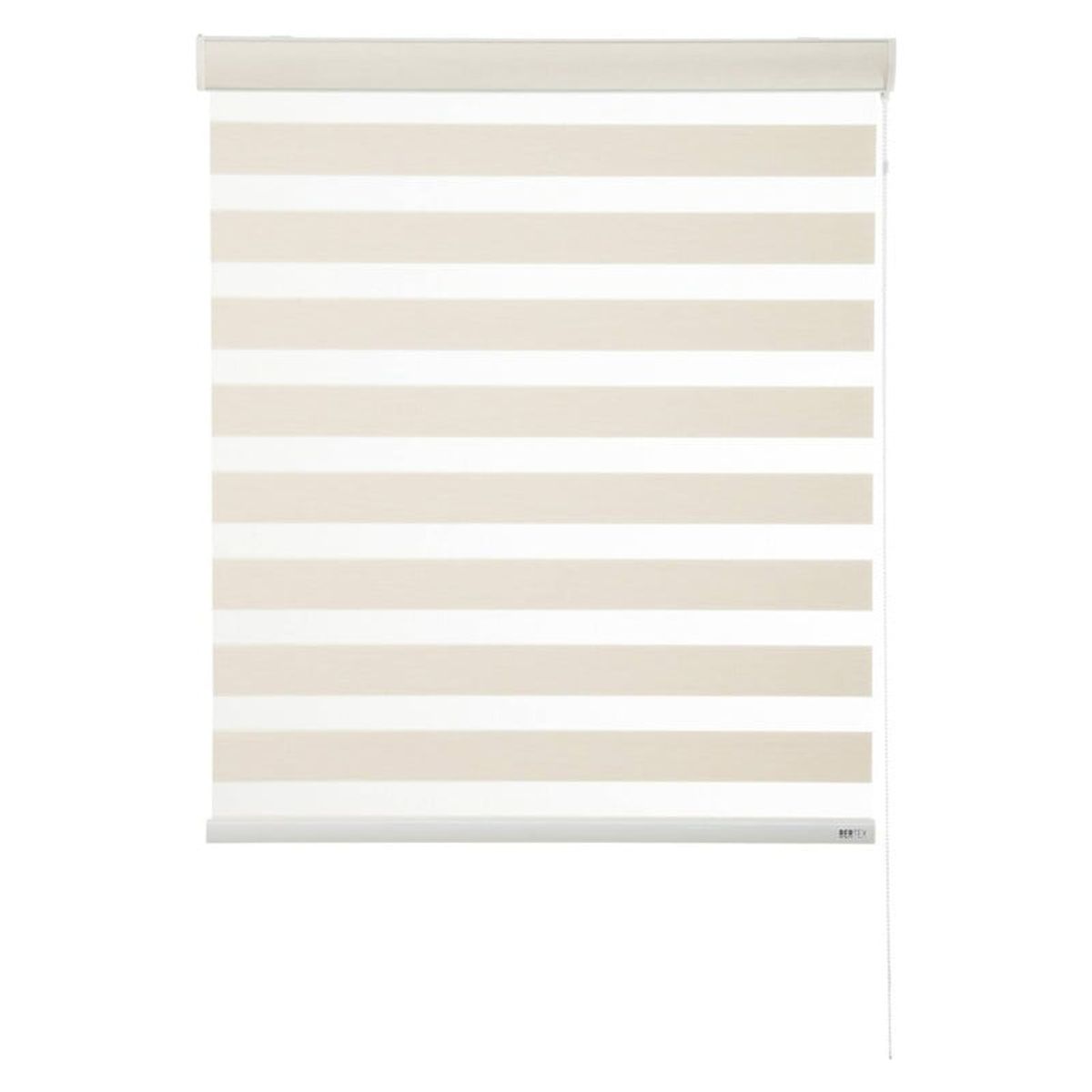 BERTEX - Roller Duo Traslúcido Crema Zebra 125x235 cm Persiana alto ajustable