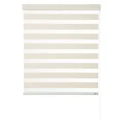 BERTEX - Roller Duo Traslúcido Crema Zebra 165x235 cm Persiana alto ajustable
