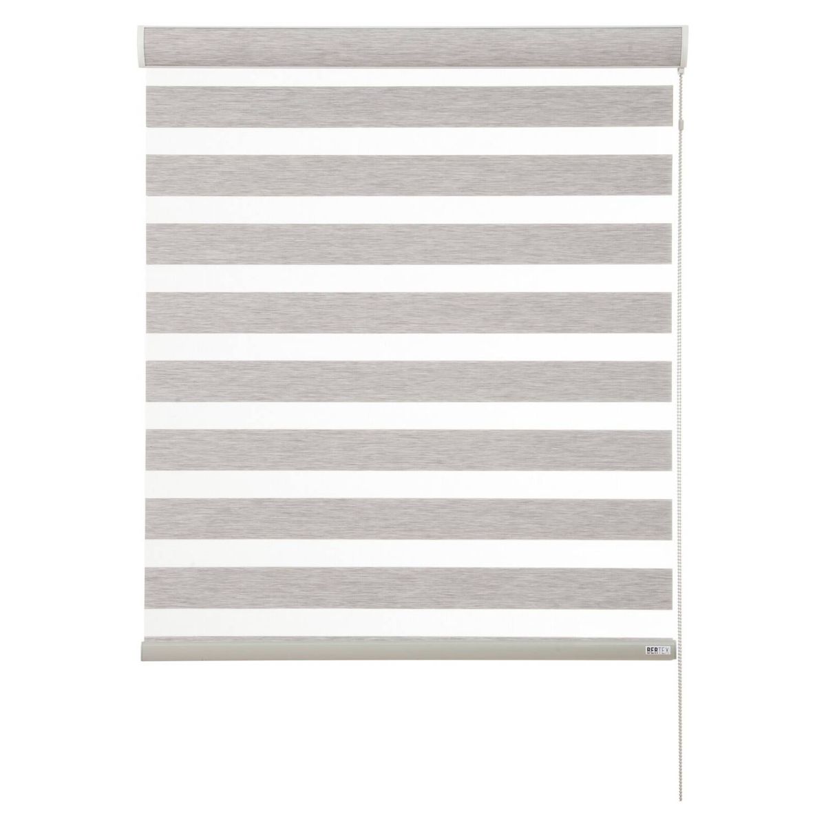 BERTEX - Roller Duo Traslúcido Gris Zebra 125x170 cm Persiana alto ajustable