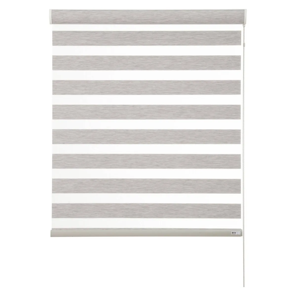BERTEX - Roller Duo Traslúcido Gris Zebra 155x235 cm Persiana alto ajustable