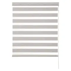 BERTEX - Roller Duo Traslúcido Gris Zebra 175x170 cm Persiana alto ajustable
