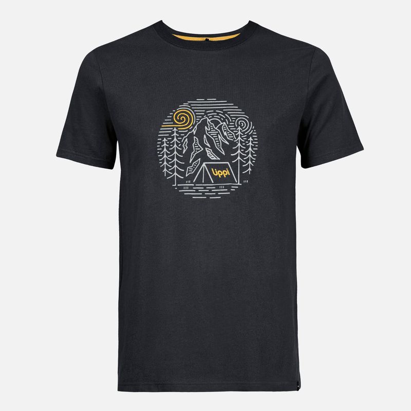 LIPPI - Polera Hombre Mountain Camp T-Shirt Negro Lippi