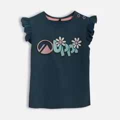LIPPI - Polera Baby Girl Blossom T-Shirt Azul Grisaceo