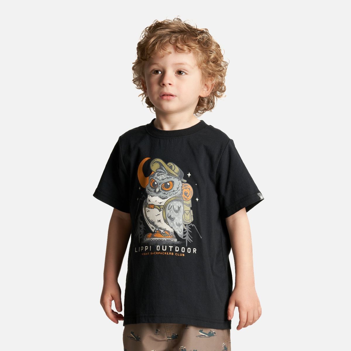 LIPPI - Polera Niño Country T-Shirt Negro Lippi