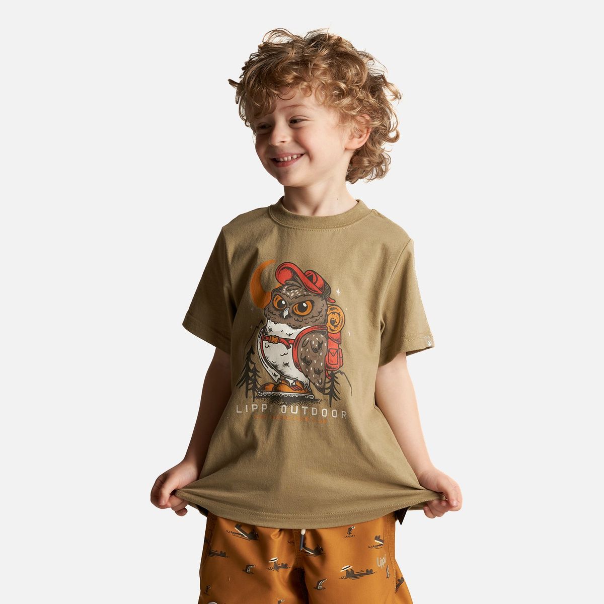 LIPPI - Polera Niño Country T-Shirt Oliva Lippi