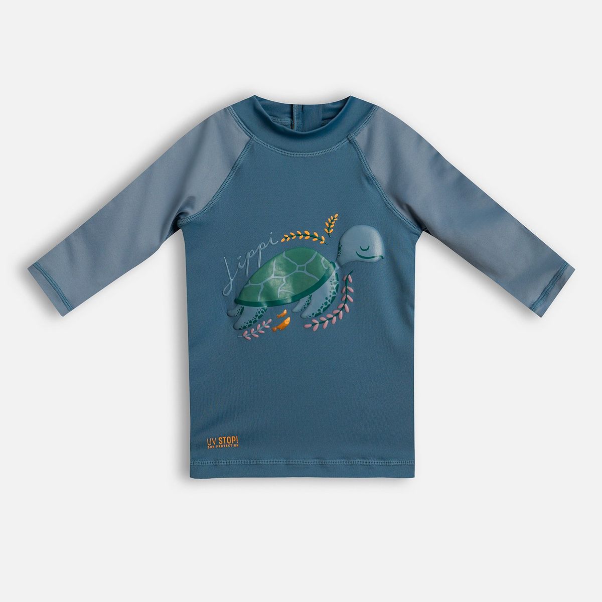 LIPPI - Polera Baby Boy Sun Pro 3/4 Sleeve UV-Stop T-Shirt Azul Grisaceo Lippi