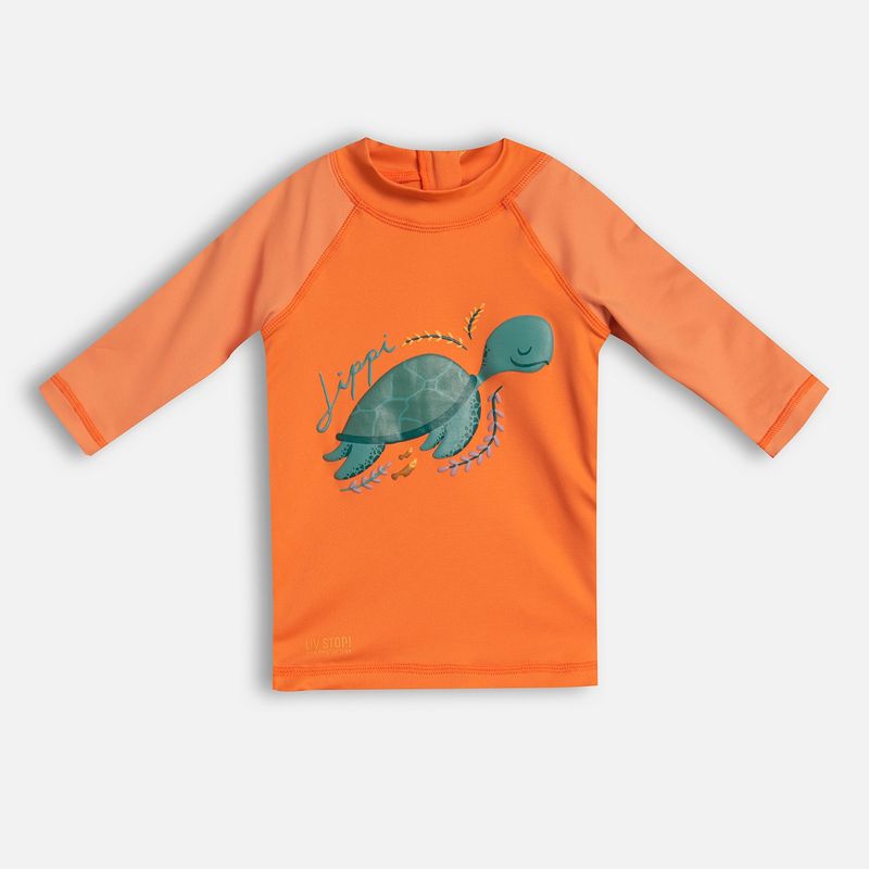 LIPPI - Polera Baby Boy Sun Pro 3/4 Sleeve UV-Stop T-Shirt Mandarina Lippi