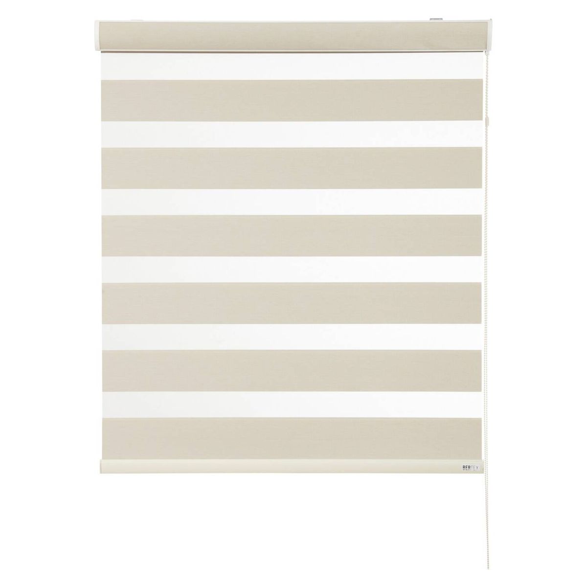 BERTEX - Roller Duo Blackout Zebra Día-Noche Beige 90x235 cm Altura ajustable