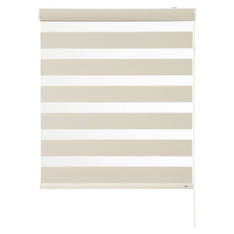 BERTEX - Roller Duo Blackout Zebra Día-Noche 90cm anchox170cm alto Beige BERTEX