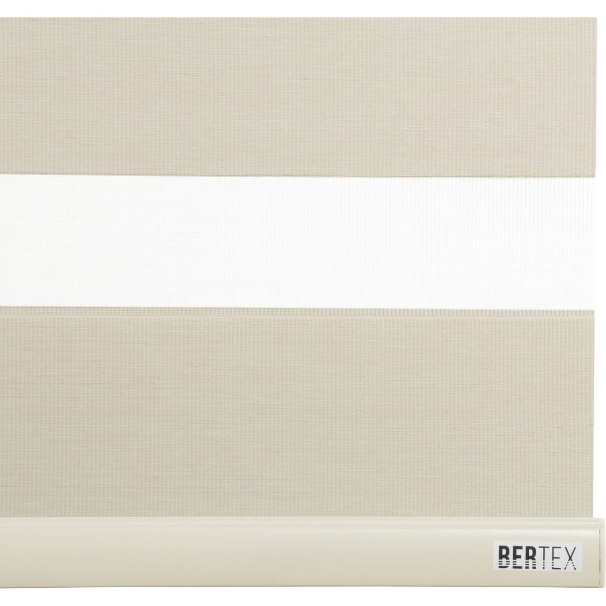 BERTEX - Roller Duo Blackout Zebra Día-Noche Beige 150x170 cm Altura ajustable
