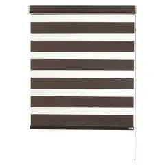 BERTEX - Roller Duo Blackout Zebra Día-Noche Café 165x170 cm Altura ajustable