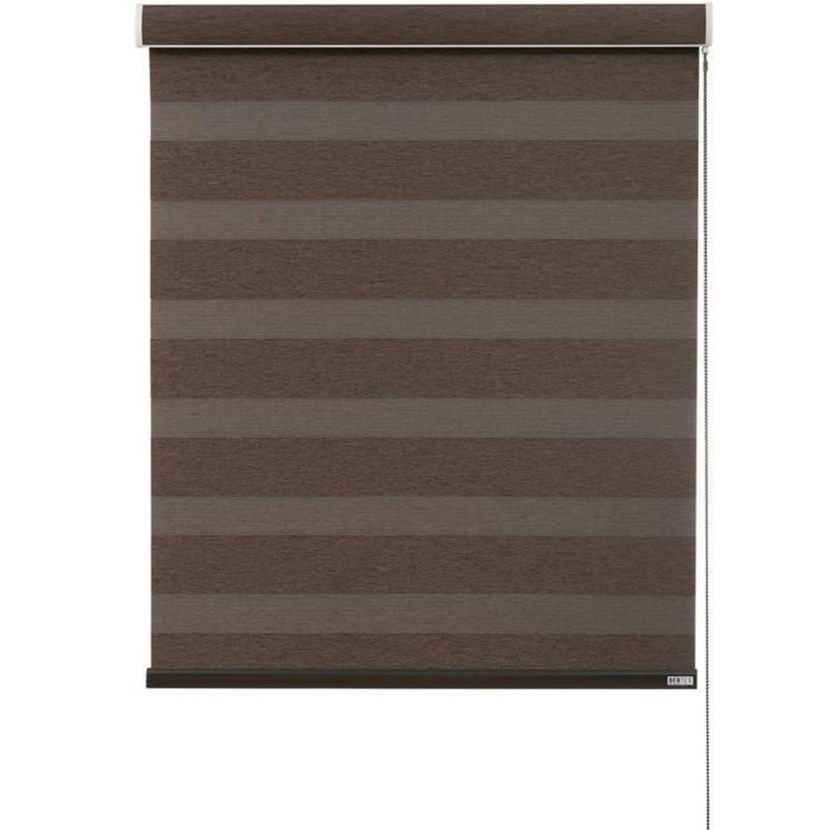 BERTEX - Roller Duo Blackout Zebra Día-Noche Café 165x170 cm Altura ajustable