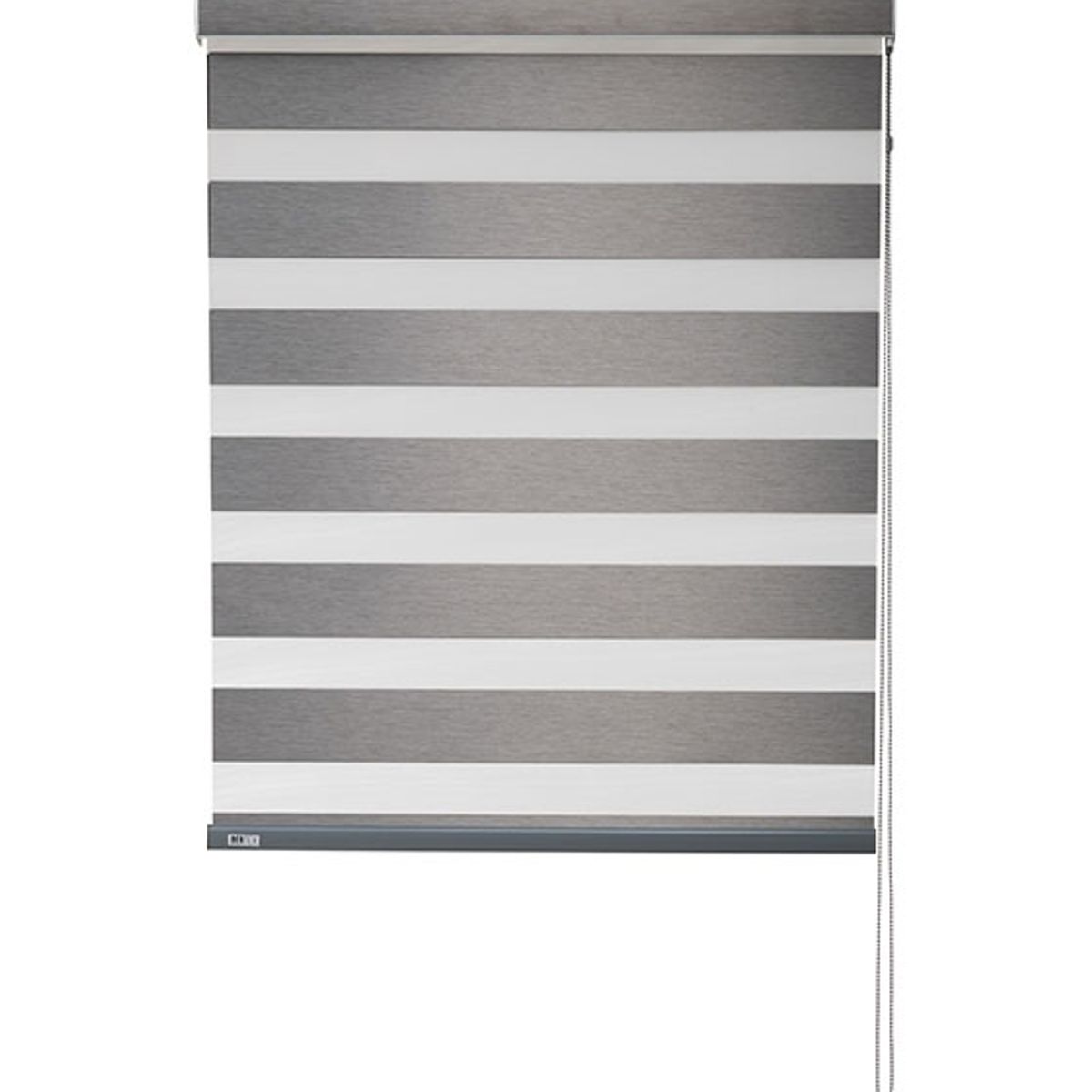 BERTEX - Roller Duo Blackout Zebra Día-Noche Gris 80x170 cm Altura ajustable