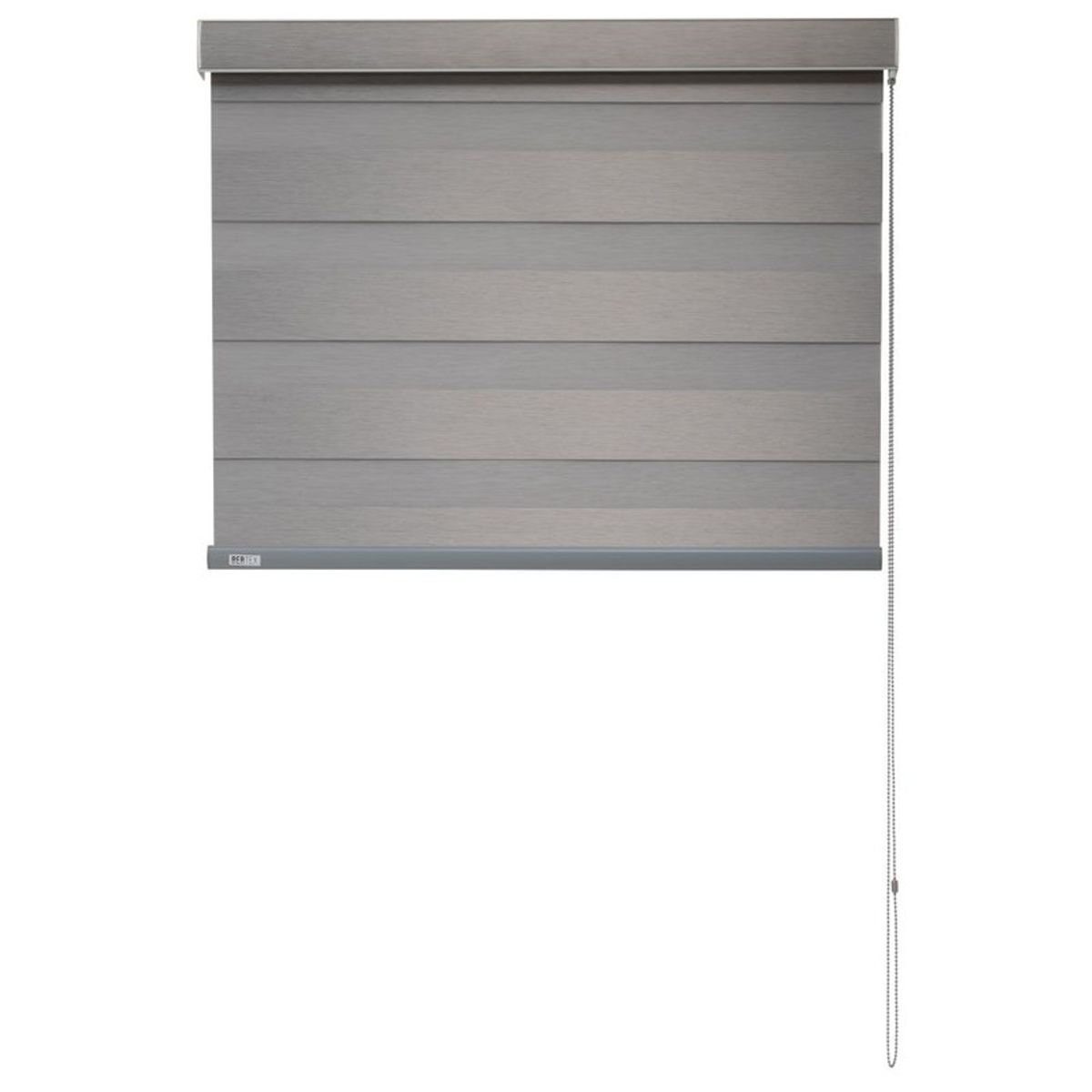 BERTEX - Roller Duo Blackout Zebra Día-Noche Gris 85x170 cm Altura ajustable