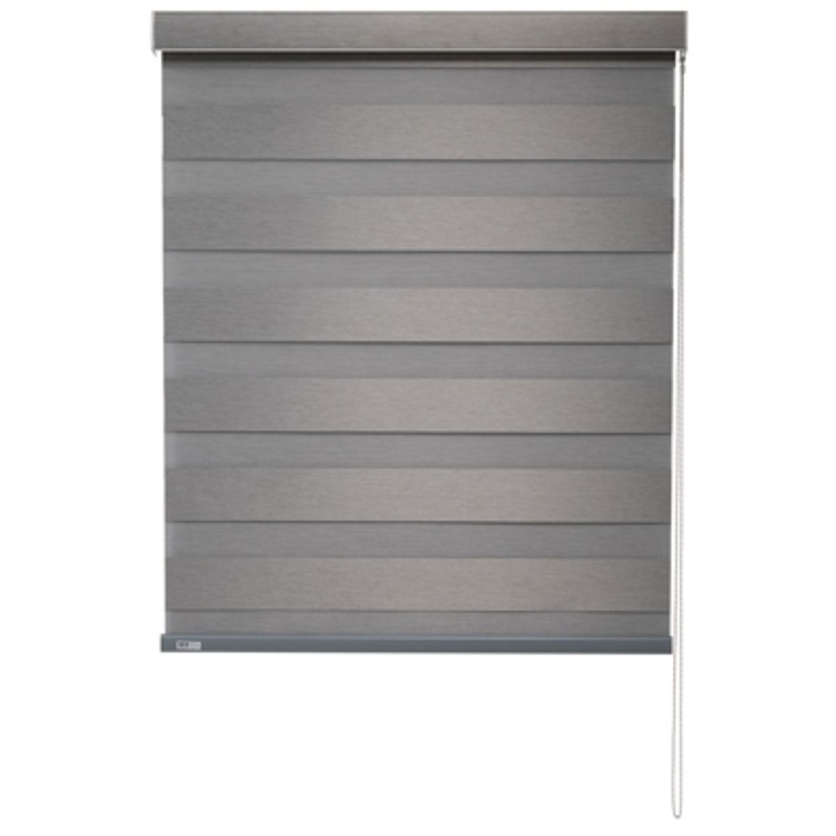 BERTEX - Roller Duo Blackout Zebra Día-Noche Gris 90x235 cm Altura ajustable