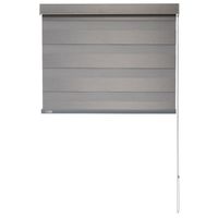 Roller Duo Blackout Zebra Día-Noche Gris 100x235 cm Altura ajustable